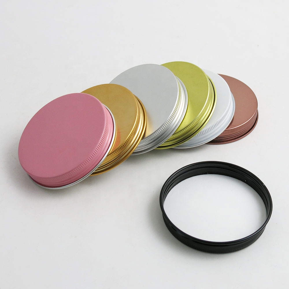 200ml black plastic cosmetics jar with aluminum lid