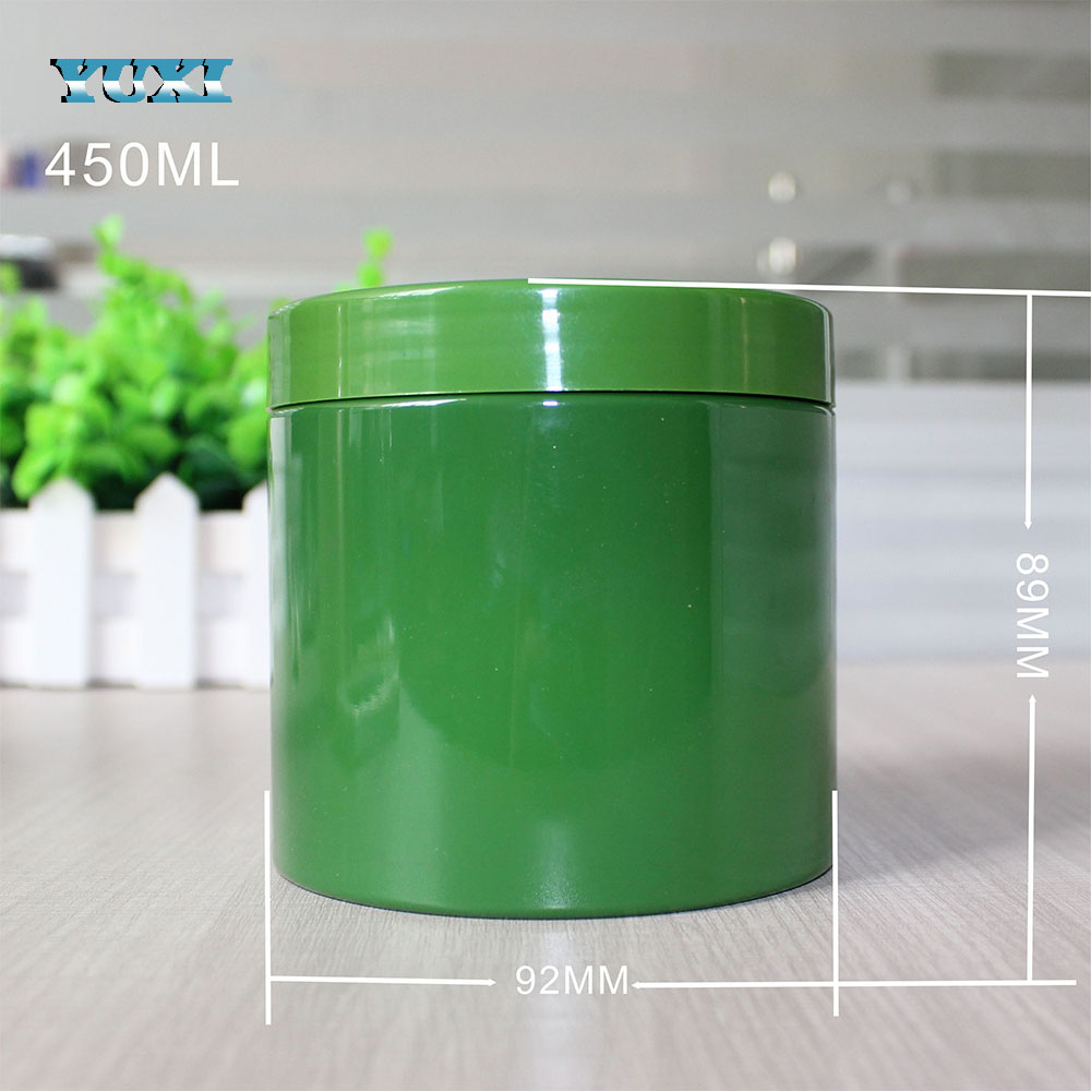 200ml blue round wide mouth plastic sweet jar