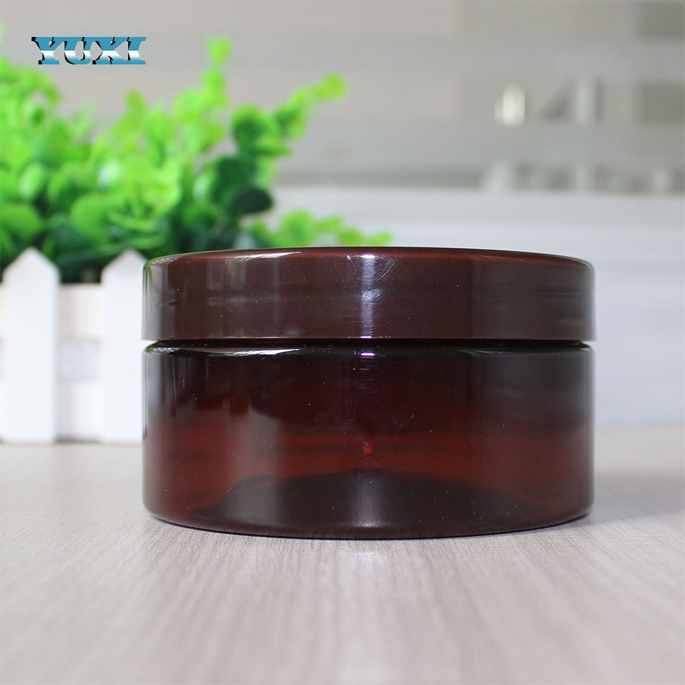 200ml blue round wide mouth plastic sweet jar