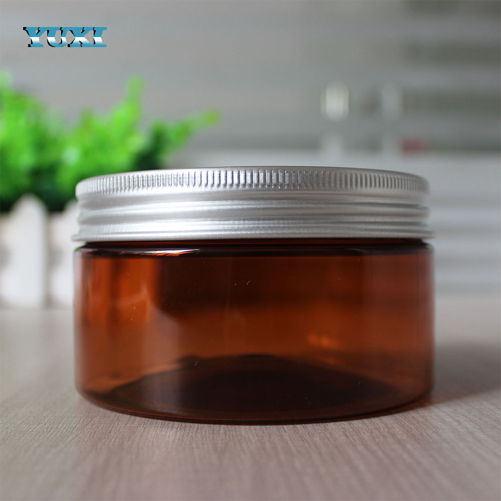 200ml blue round wide mouth plastic sweet jar
