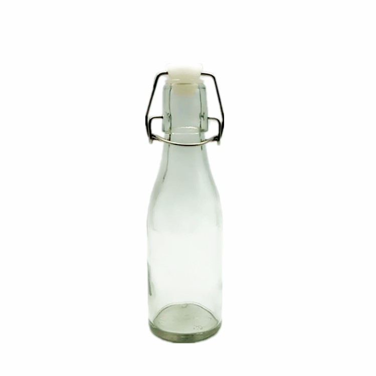 200ml clear colored Oil Vinegar Juice glass swing top bottle wholesale