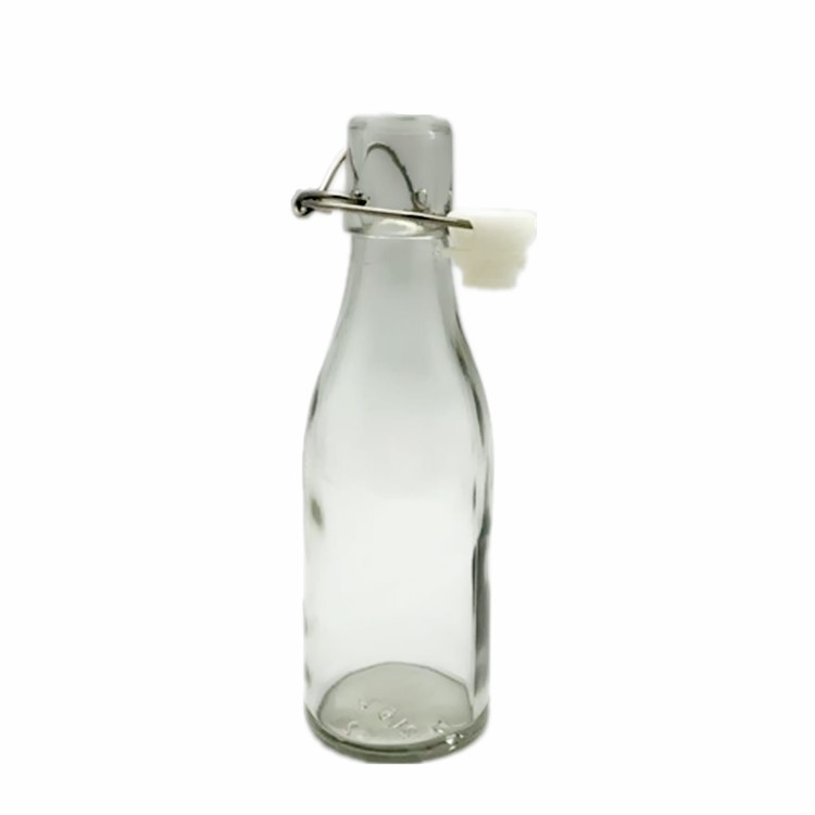 200ml clear colored Oil Vinegar Juice glass swing top bottle wholesale