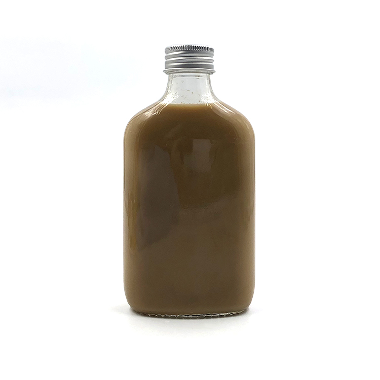 200ml clear flat glass flask bottle for whisky liquor cold brew coffee