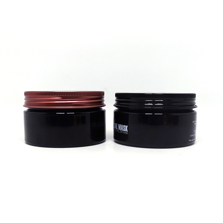 200ml cosmetic packaging hair pomade containers PET plastic jar black with lids