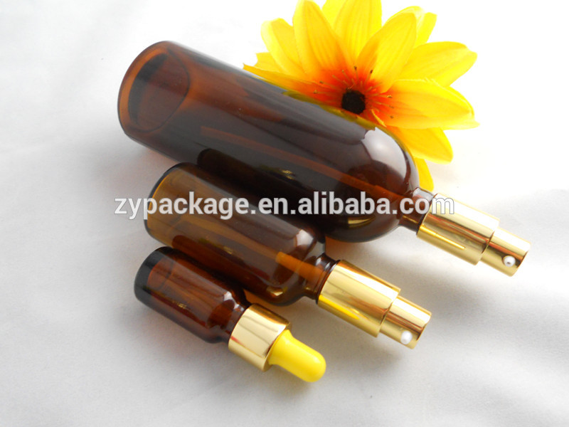 200ml cosmetic perfume bottle amber glass pump spray bottle with sprayer