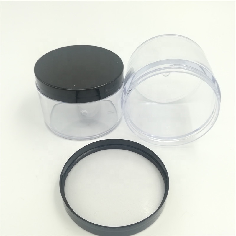 200ml empty clear glass effect PETG jar with screw cap