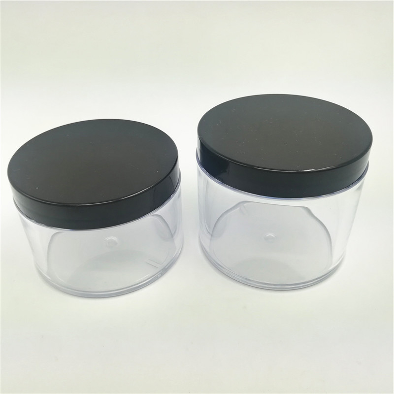 200ml empty clear glass effect PETG jar with screw cap