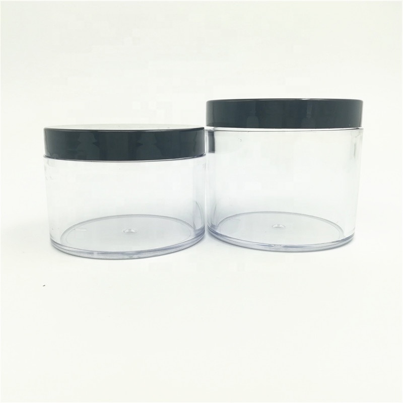 200ml empty clear glass effect PETG jar with screw cap