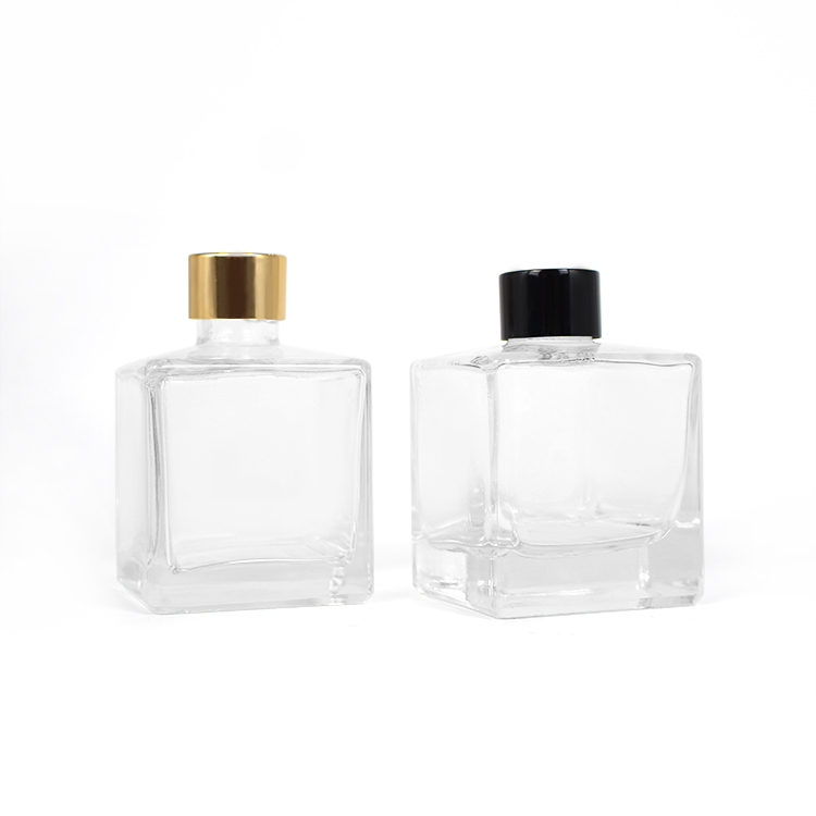 200ml empty clear  luxury square decorative reed diffuser glass bottle
