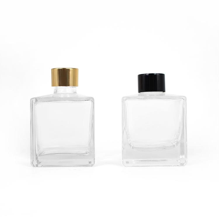 200ml empty clear luxury square decorative reed diffuser glass bottle