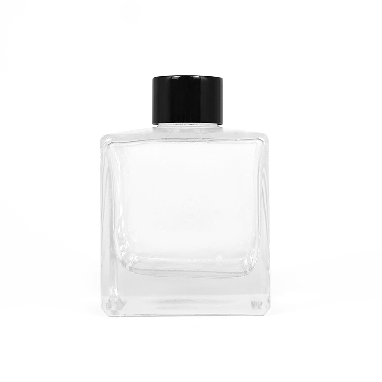 200ml empty clear luxury square decorative reed diffuser glass bottle