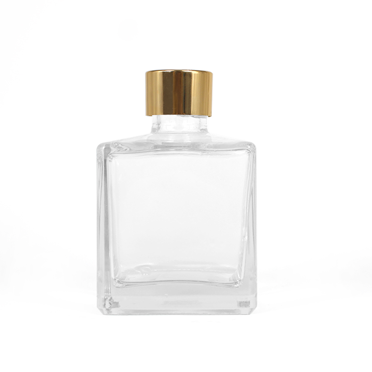 200ml empty clear luxury square decorative reed diffuser glass bottle