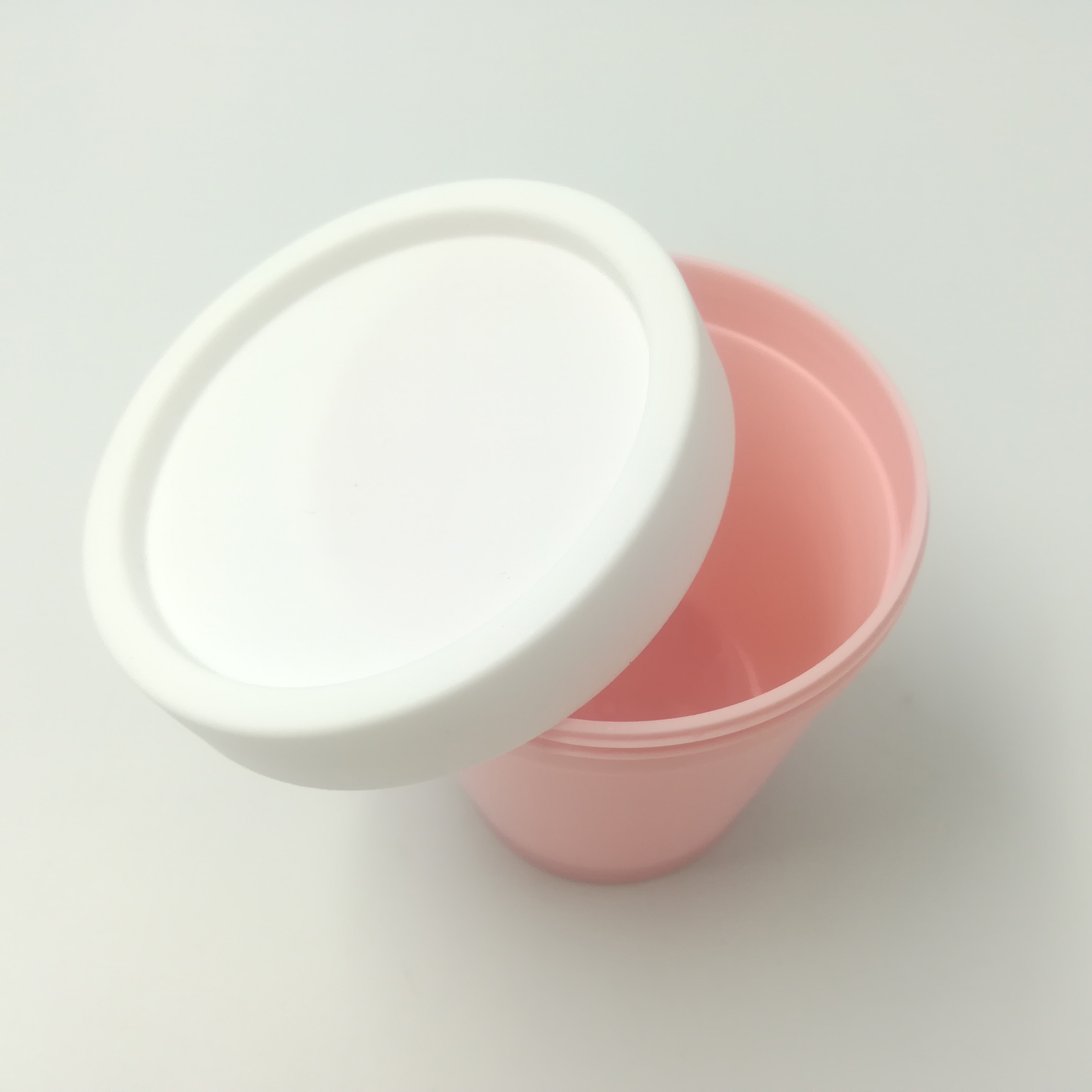 200ml empty flowerpot shape matt pink color cream jar