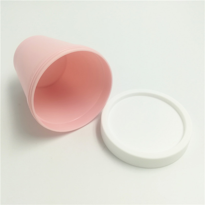 200ml empty matt pink color ice cream jar