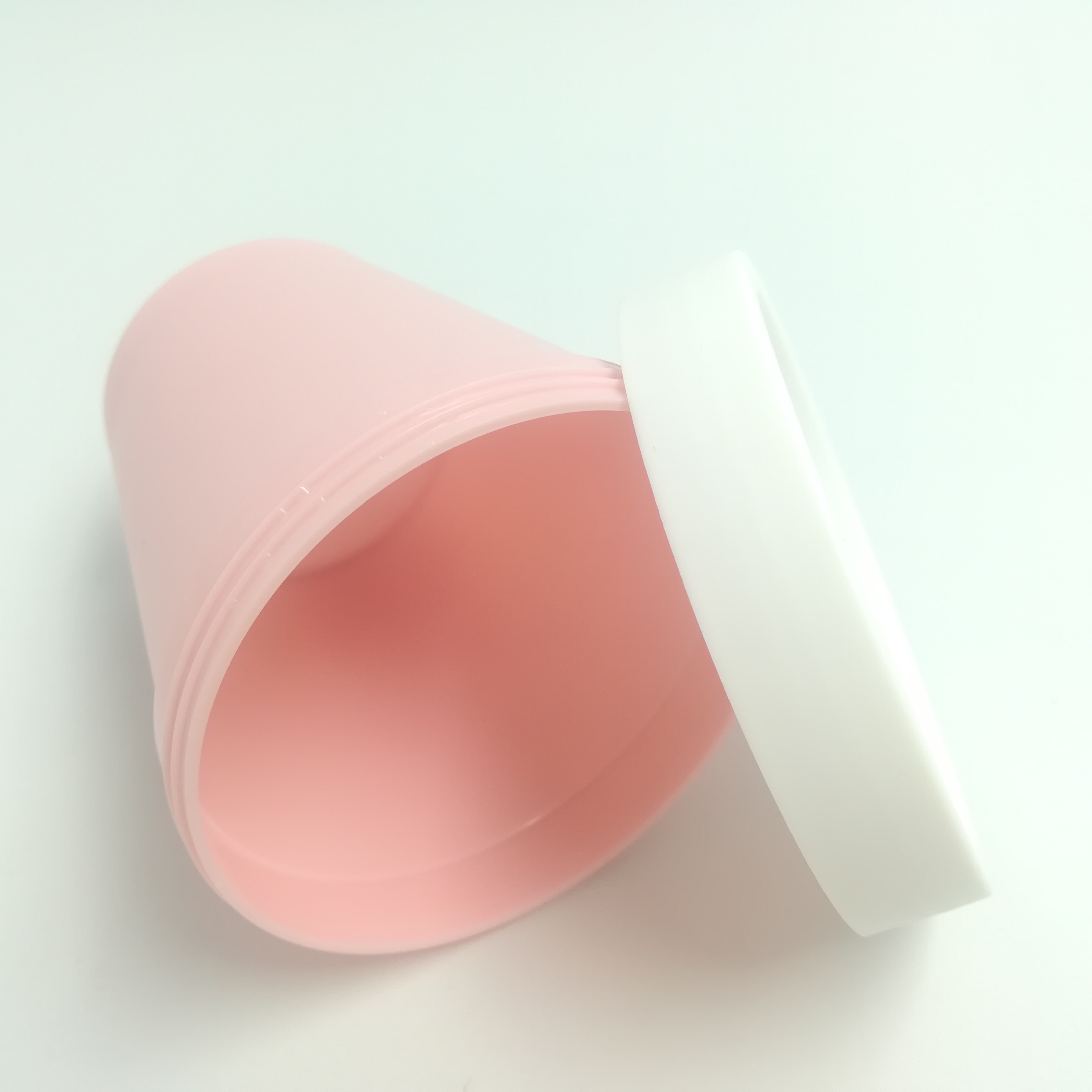 200ml empty matt pink color ice cream jar