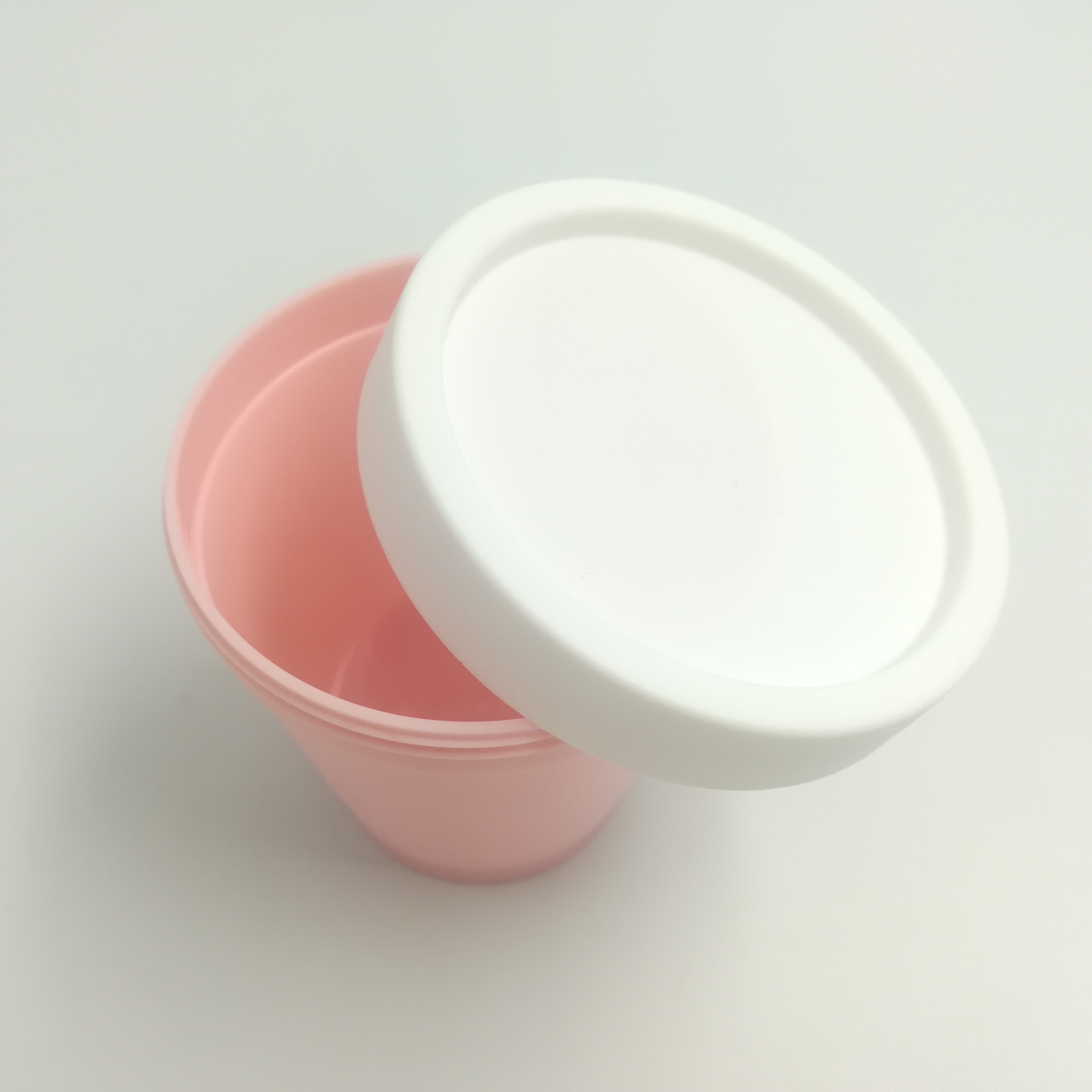 200ml empty matt pink color ice cream jar