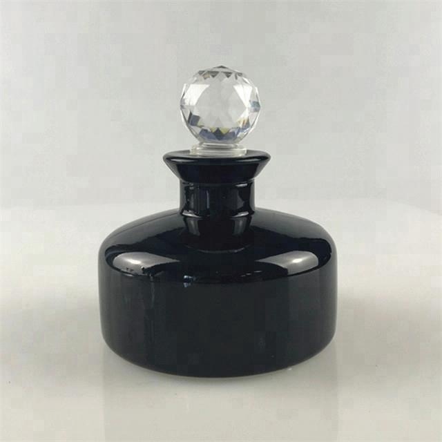 200ml flat black reed diffuser glass bottle car diffuser glass bottle with cork