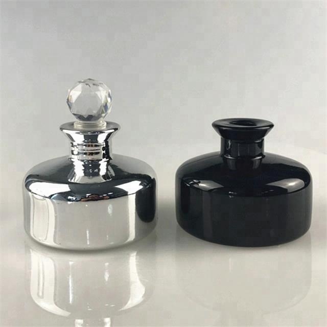 200ml flat black reed diffuser glass bottle car diffuser glass bottle with cork