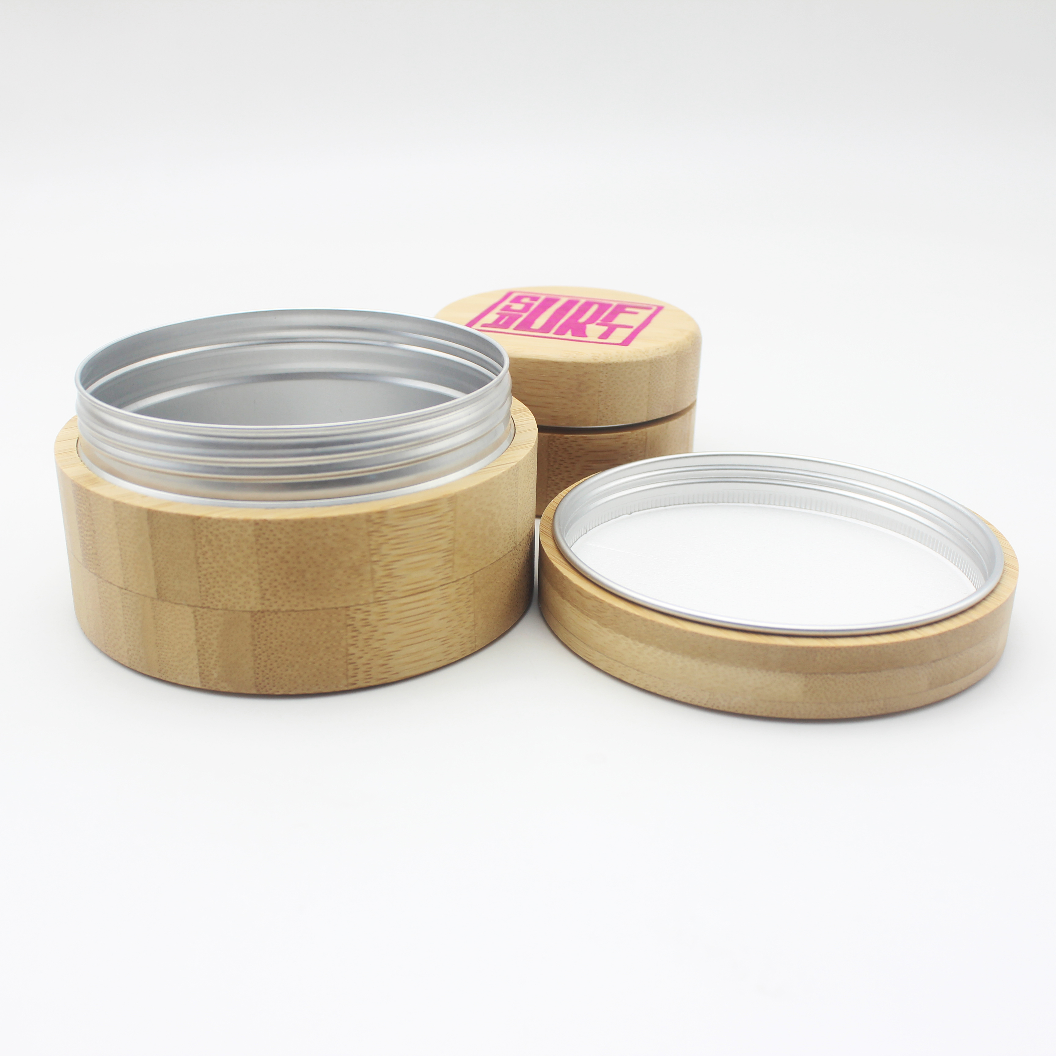 200ml food grade dry herd tea flower spice bamboo aluminum jar packaging BP-316K