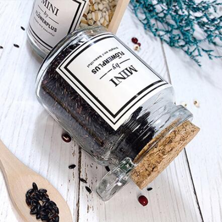 200ml glass jars bottles and container kitchen orgainzation storage jars with scoop and lid