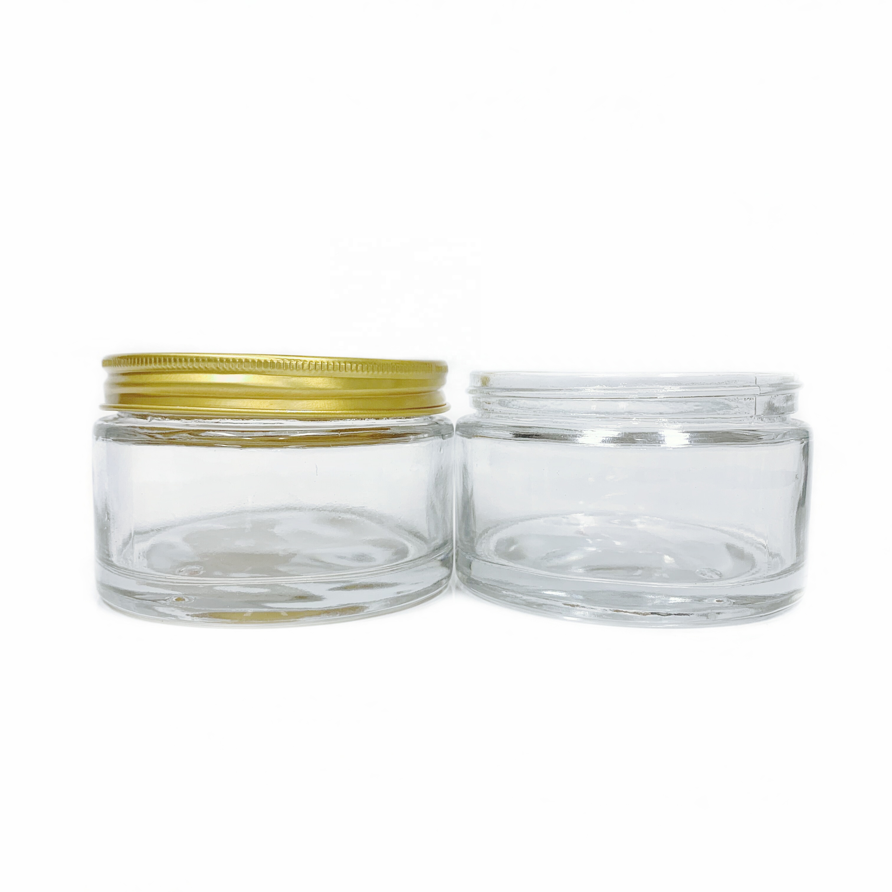 200ml glass round body cream hair mask  jars cosmetic packaging with aluminum cap
