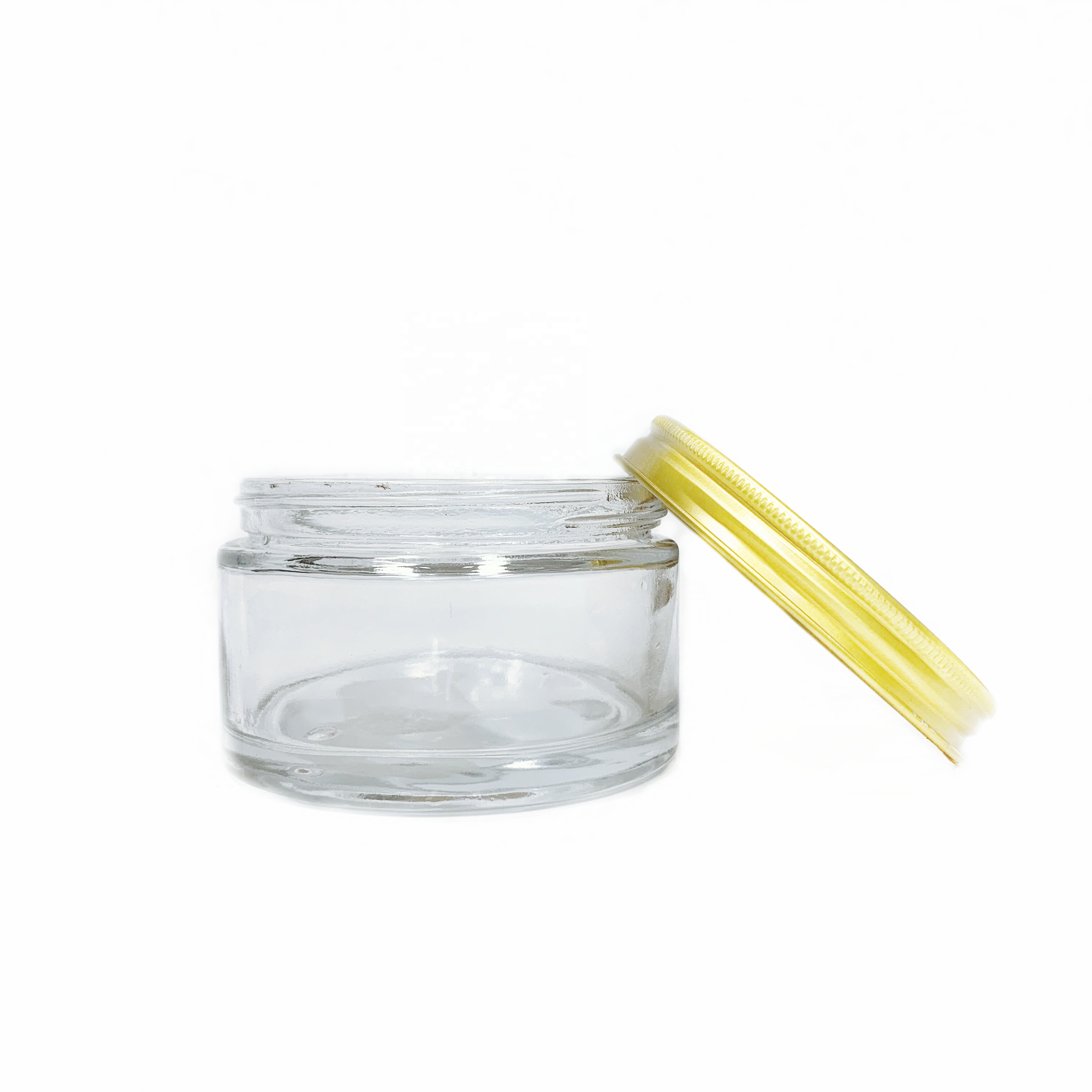 200ml glass round body cream hair mask jars cosmetic packaging with aluminum cap