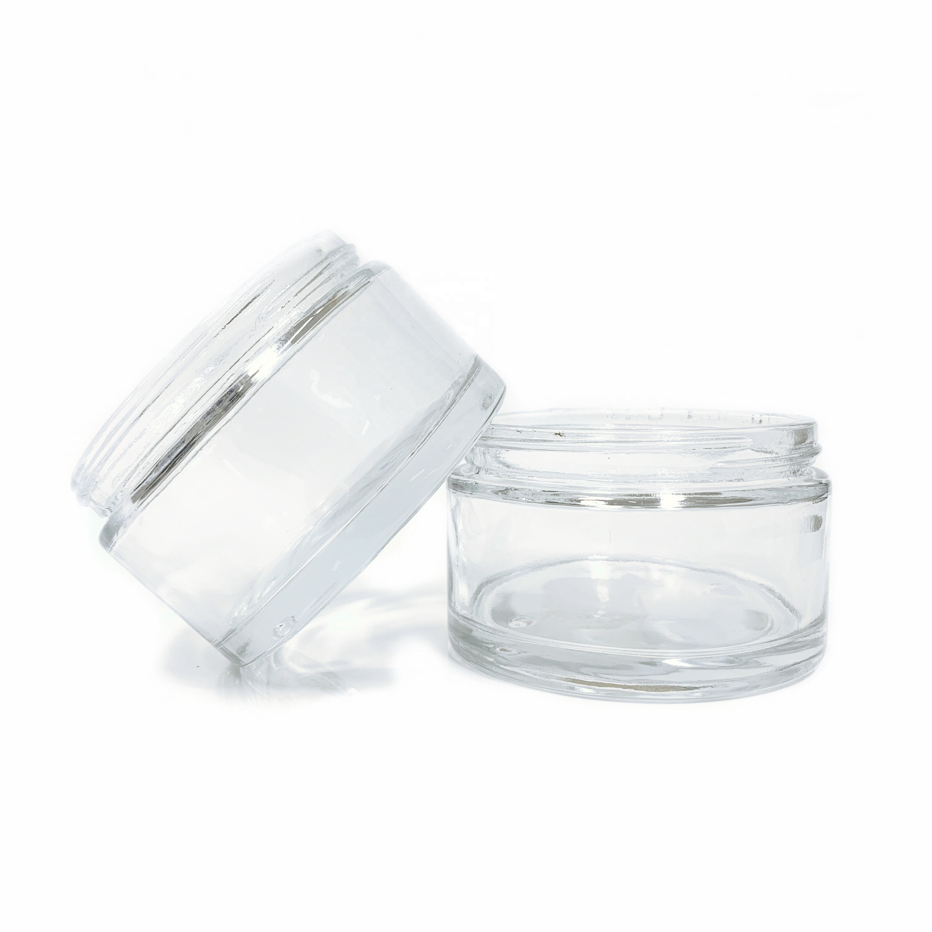 200ml glass round body cream hair mask jars cosmetic packaging with aluminum cap