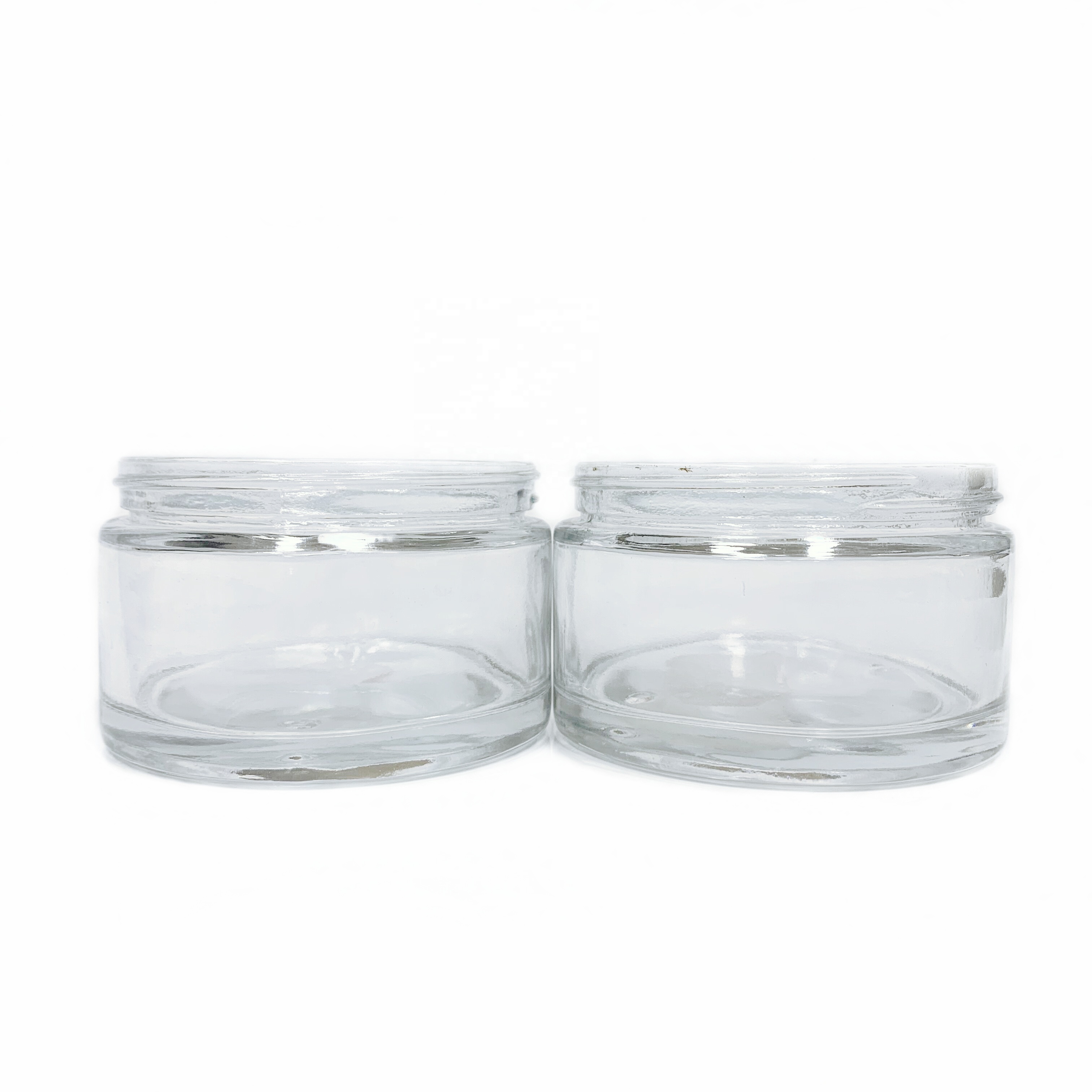 200ml glass round body cream hair mask jars cosmetic packaging with aluminum cap