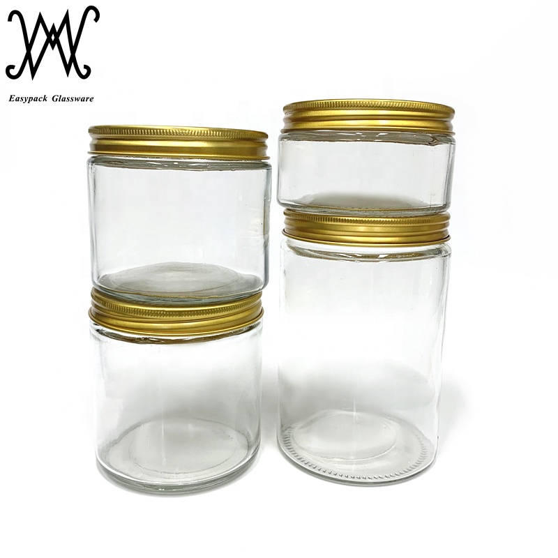 200ml glass round body cream hair mask jars cosmetic packaging with aluminum cap