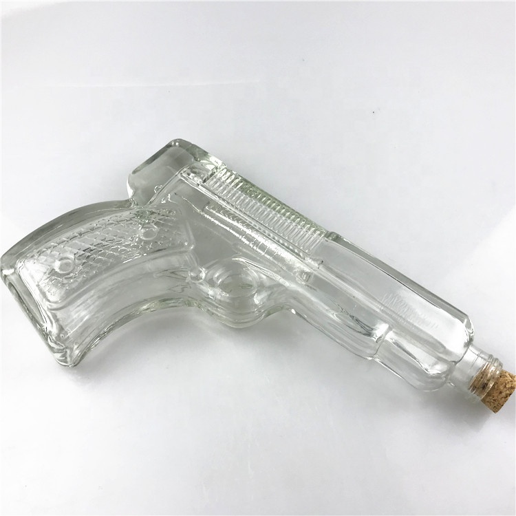 200ml gun clear shaped glass bottles glass liquor fruit wine vodka bottle