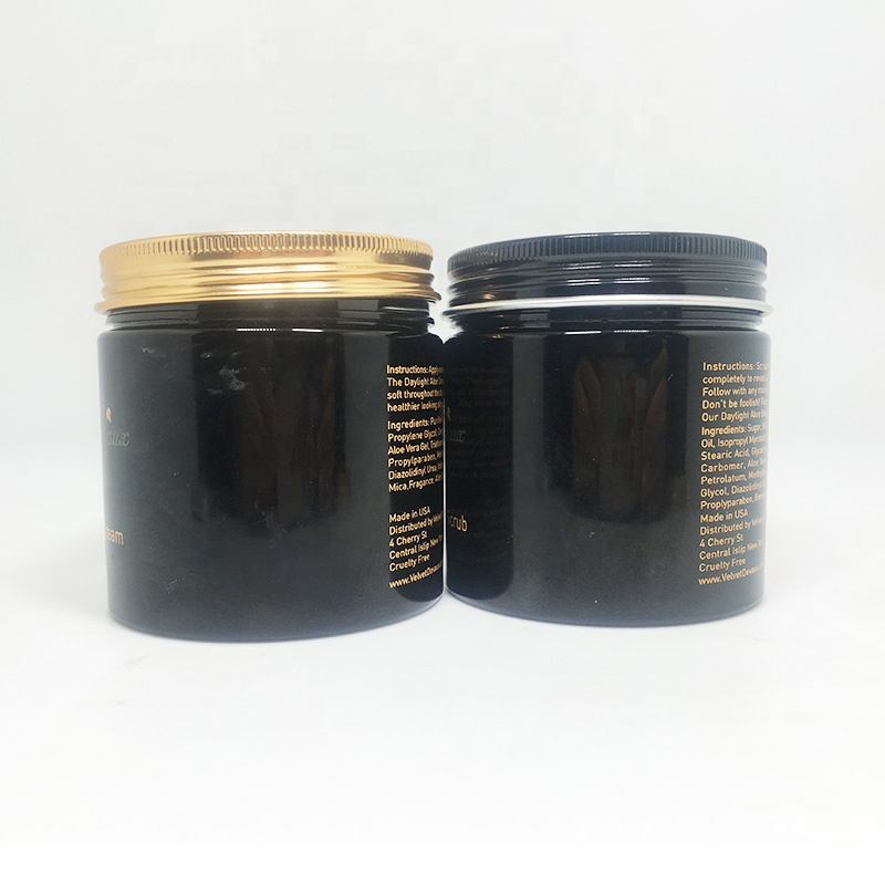 200ml matte black empty PET pigment pomade jar packaging containers plastic cans of hari mask