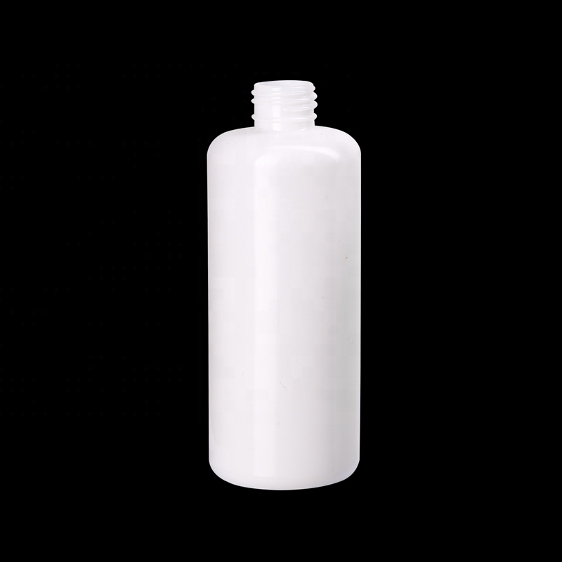 200ml opal white glass bottles empty cosmetic lotion bottles 200 ml with bamboo wood switch on-off pump for body lotion