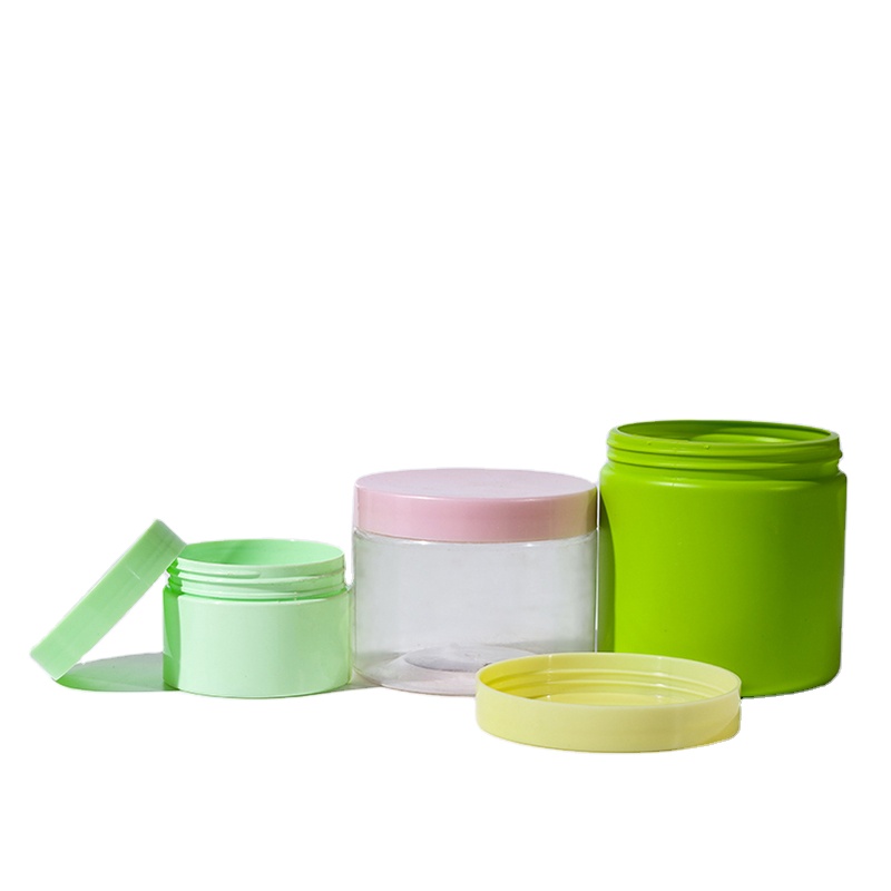 200ml plastic 8oz cosmetic green PET shampoo body lotion facial cream jar