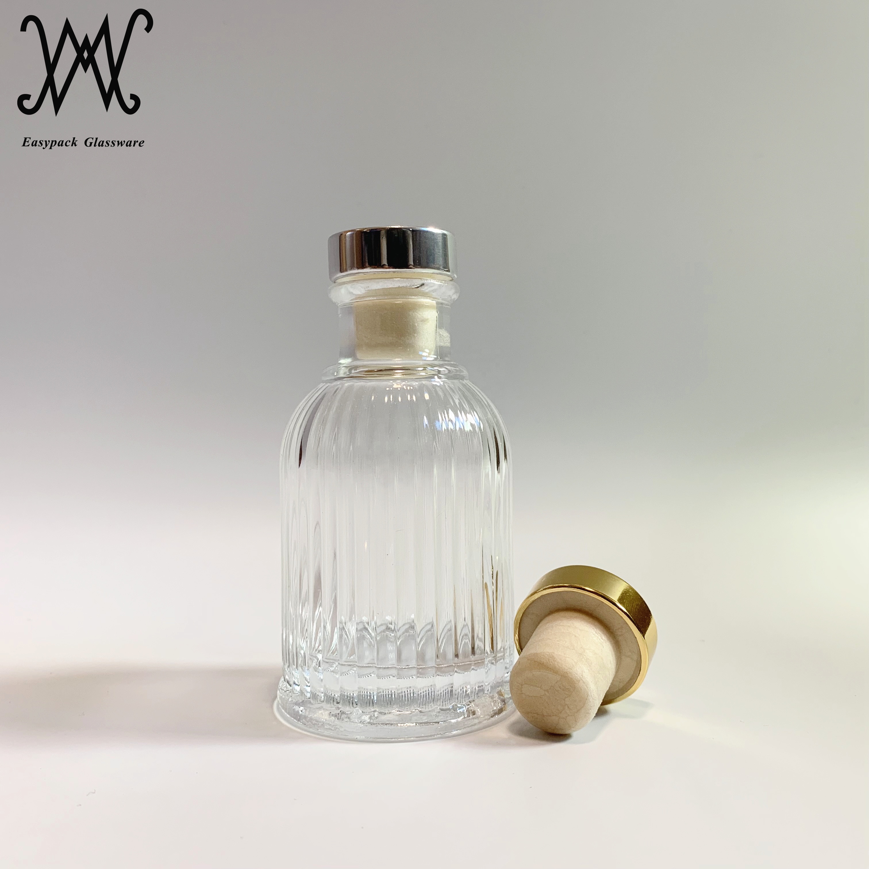 200ml reed oil diffuser glass bottle with natural stick aromatherapy roman bottle