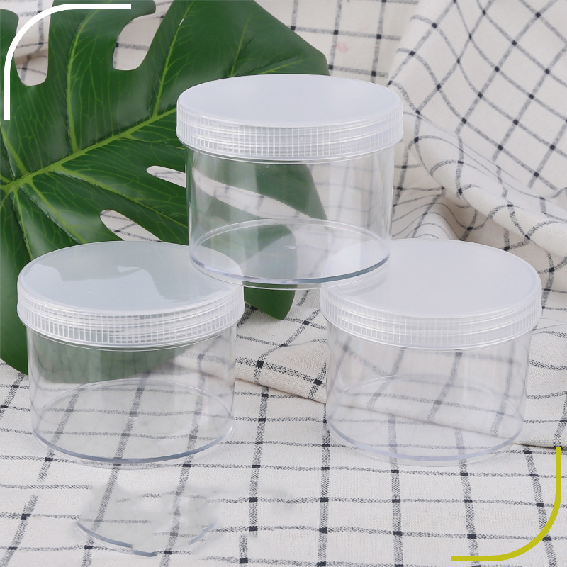 200ml round transparent clear Slime jar Playdough slime clay nail container cosmetic cream bottle 200g cosmetic jar with lids