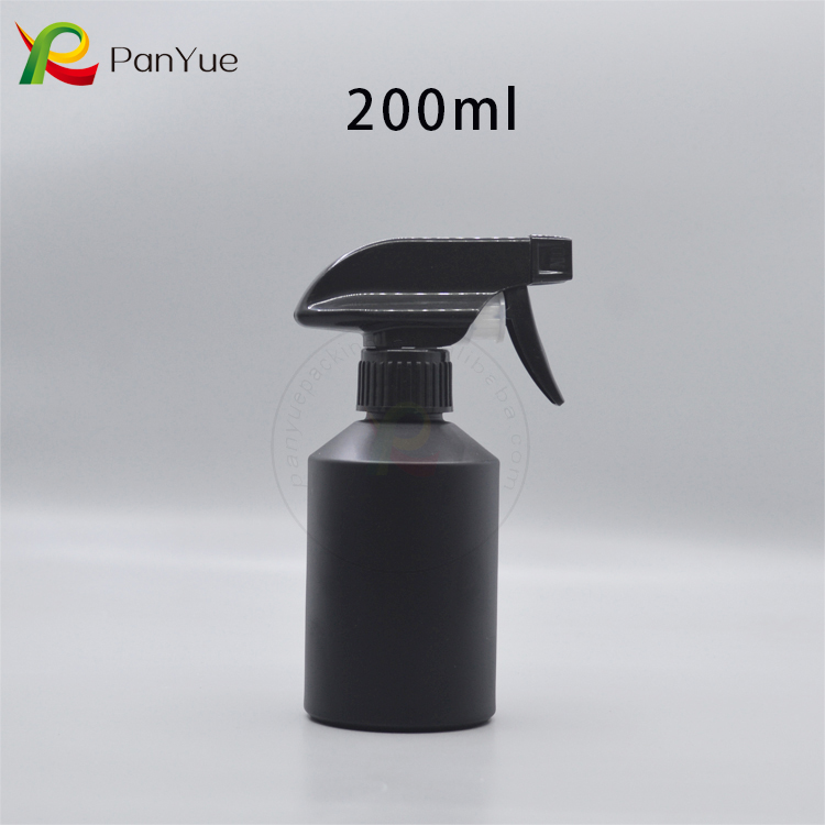 200ml slanted shoulder grey glass bottles with lotion pump for shampoo packaging