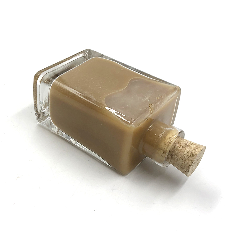 200ml square glass coffee juice bottle milk tea bottle with cork
