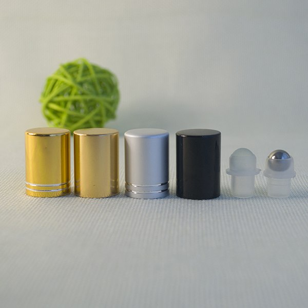 2017 hot sale product clear 10ml 8ml 6ml 4ml roll on glass bottle with silver and gold cap