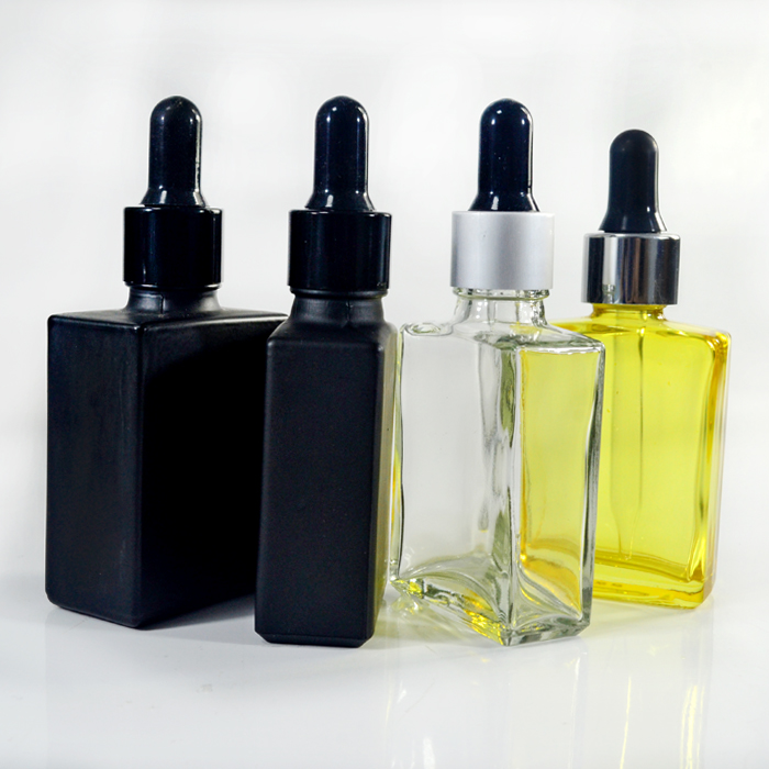 2018 HIGH quality 15ml 30ml 50ml 100ml matt black Frosted clear pink rectangular perfume glass spray bottle