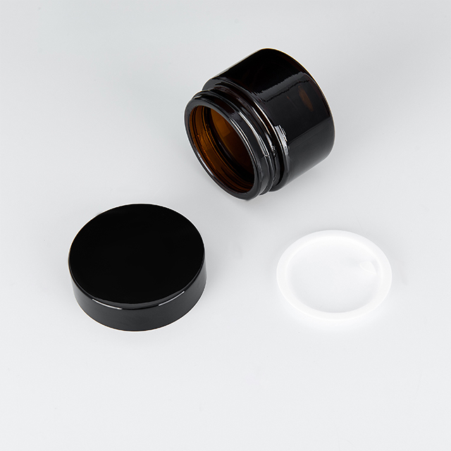 2018 Luxury 15g 30g 50g 100g Frosted glass Bottle glass Cosmetic Cream Packaging Jar With Bamboo Lid