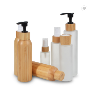 2018 New design 100ml 120ml 150ml cosmetic bamboo lotion bottle