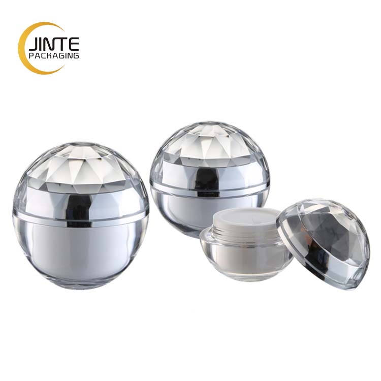 2018 New design China cosmetic packaging supplier 15g 30g 50g 70g diamond jar empty nail gel pot hair wax jar