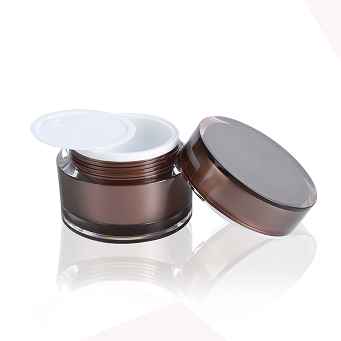 2018 New product cosmetic packaging China supplier 200 ml brown plastic cosmetic cream jar