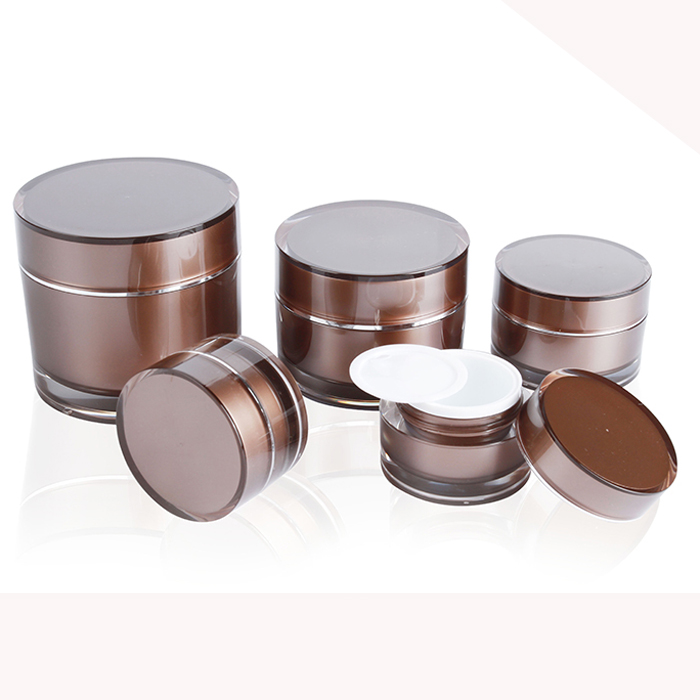 2018 New product cosmetic packaging China supplier 200 ml brown plastic cosmetic cream jar