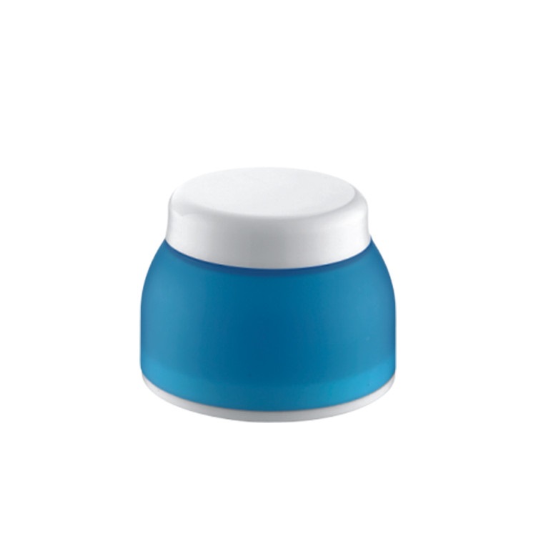 2018 new arrival blue sky beautiful round shape PP plastic jar 50ml, 100ml for cream, gel