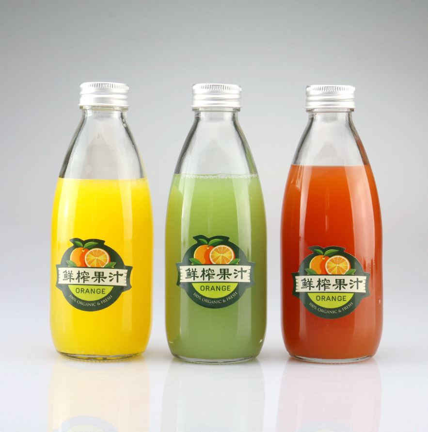 2018 new product glass bottle for water milk and juice and kombucha 330ml and 500ml