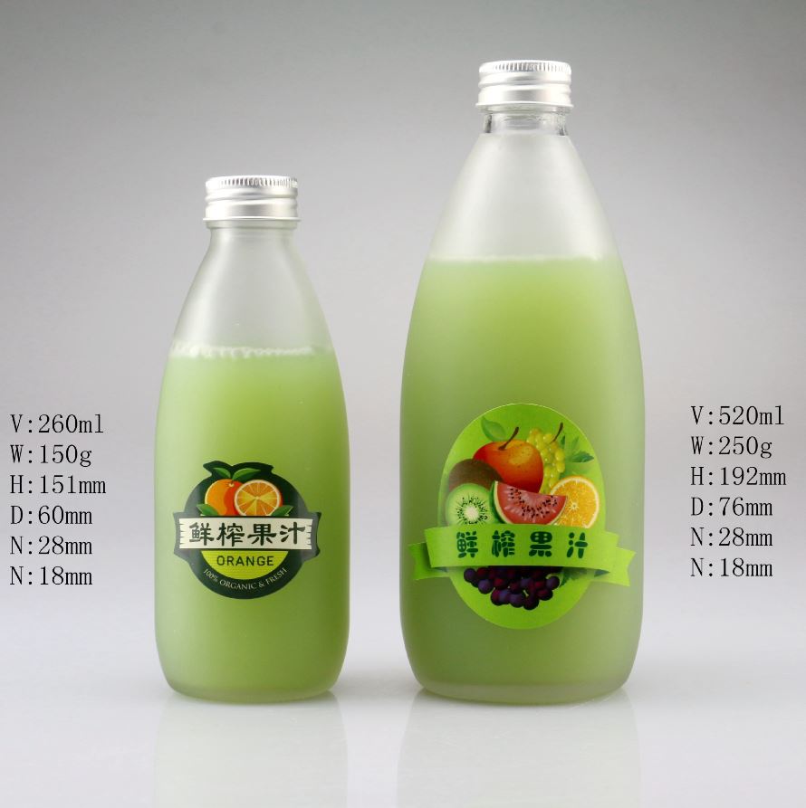 2018 new product glass bottle for water milk and juice and kombucha 330ml and 500ml
