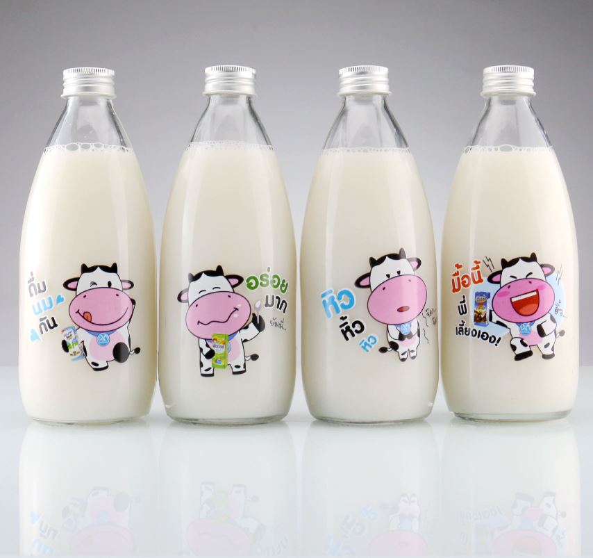 2018 new product glass bottle for water milk and juice and kombucha 330ml and 500ml