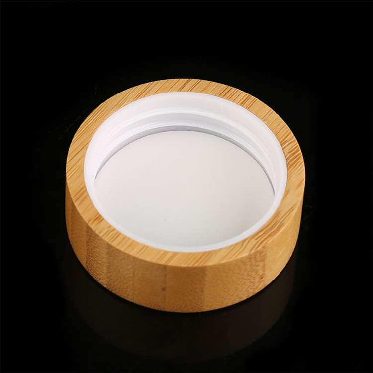2018New Matte 100ml Glass Cream Jar With Bamboo Lid