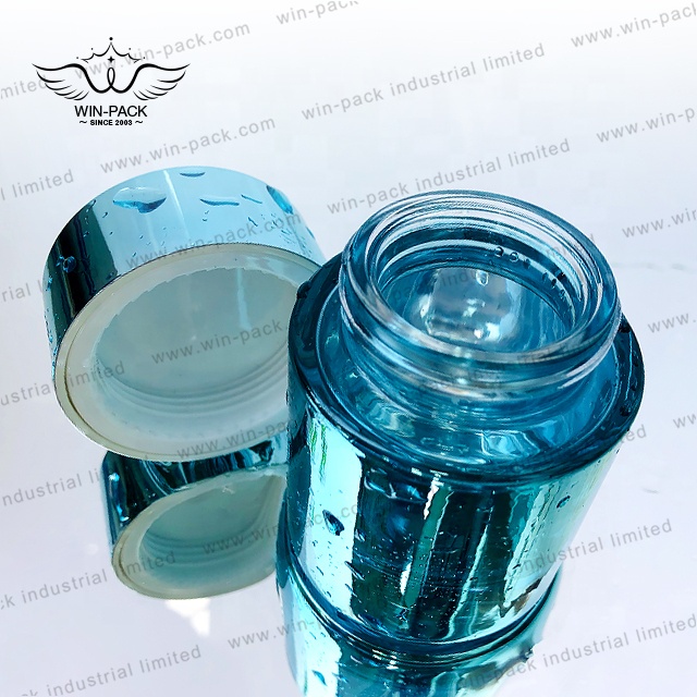 2019 30ml 50ml 100ml 120ml blue clear empty lotion bottle with pump for cosmetic packaging